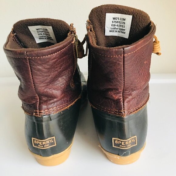 Sperry Black Saltwater Duck Boot Size 11 - Picture 8 of 11